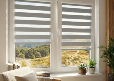 rolety dzień noc szare na wymiar