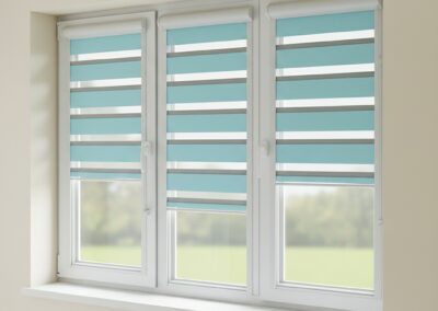 rolety dzień noc na wymiar niebieskie