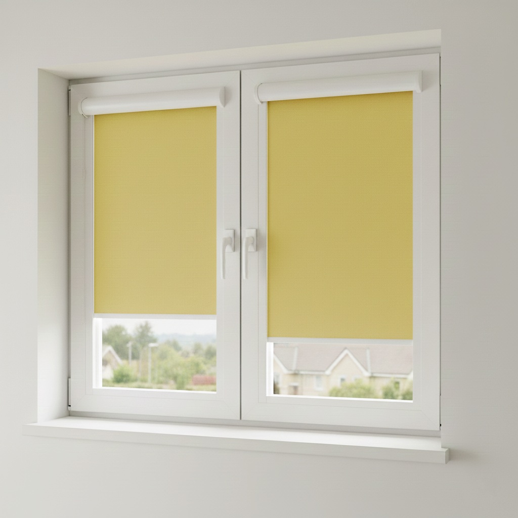 rolety-k-1022 rolety w kasecie, na wymiar, żółte, roletypremium.pl