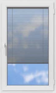 Żaluzje bambusowe w świetle szyby