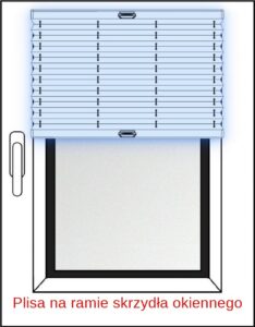 plisa na ramie skrzydła okiennego