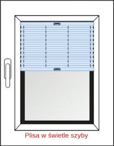 plisa w świetle szyby