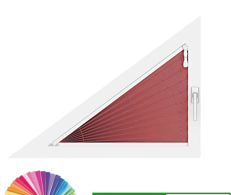 Rolety Plisowane do okien trójkątnych. Na wymiar. V51