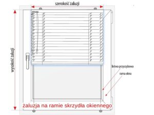 żaluzje na ramie