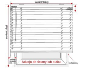 Żaluzje bambusowe o dużych gabarytach montowane do ściany, lub sufitu